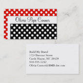 Visitekaartje met zwarte en rode pols (Voorkant / Achterkant)