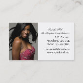 Visitekaartje met zwarte en witte diamant (Achterkant)