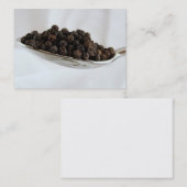 Visitekaartje met zwarte peper (Voorkant / Achterkant)