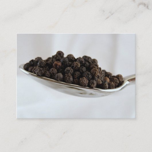Visitekaartje met zwarte peper (Voorkant)
