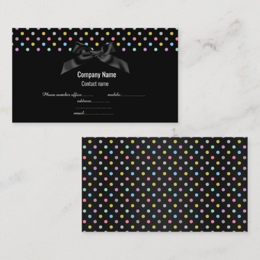 Visitekaartje met zwarte pot BOW (Voorkant / Achterkant)