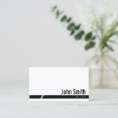 Visitekaartje met zwarte streep (Staand voorkant)