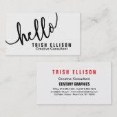 Visitekaartje minimalistische aangepaste Sjabloon (Voorkant / Achterkant)