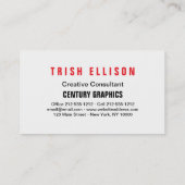 Visitekaartje minimalistische aangepaste Sjabloon (Achterkant)