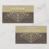 VISITEKAARTJE Modern Elegant  Goudbruin (Voorkant / Achterkant)