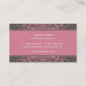 VISITEKAARTJE Modern Elegant  Roze Bruin (Achterkant)