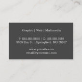 visitekaartje "Modern Silver Triangle" (Achterkant)