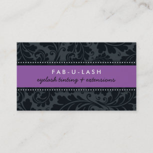 VISITEKAARTJE modern vet bloeit paarse zwart