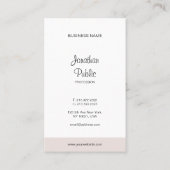 Visitekaartje Moderne Eenvoudig elegant script (Achterkant)