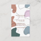 Visitekaartje Moderne grafische Abstracte vormen (Achterkant)