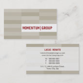 VISITEKAARTJE:: moderne rechthoekige panelen 2 Visitekaartje (Voorkant / Achterkant)