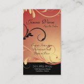 Visitekaartje monogram geel en rood (Achterkant)