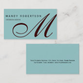 Visitekaartje Monogram Trend Interior Designer (Voorkant / Achterkant)