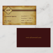 Visitekaartje Monogram verzekering (Voorkant / Achterkant)