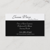 Visitekaartje monogram zwart wit (Achterkant)