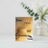 Visitekaartje Music DJ Dance Party (Staand voorkant)