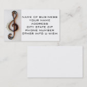 visitekaartje "MUSICAL NOTE" (Voorkant / Achterkant)