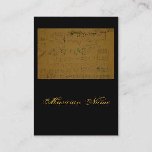 Visitekaartje Musicus (Voorkant)