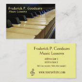 Visitekaartje Muziekleraar (Voorkant / Achterkant)