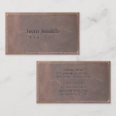 Visitekaartje  naadloos leder (Voorkant / Achterkant)