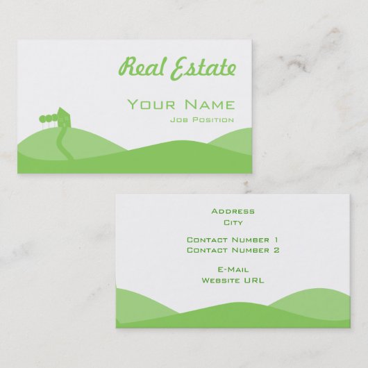 Visitekaartje onroerend goed (Voorkant / Achterkant)