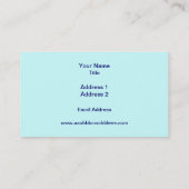 Visitekaartje ontwerp/schilder (Achterkant)