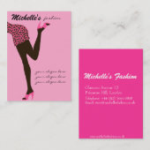 Visitekaartje ontwerp voor mode meisje (Voorkant / Achterkant)