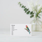 Visitekaartje Oost-Rosella Parrot (Staand voorkant)