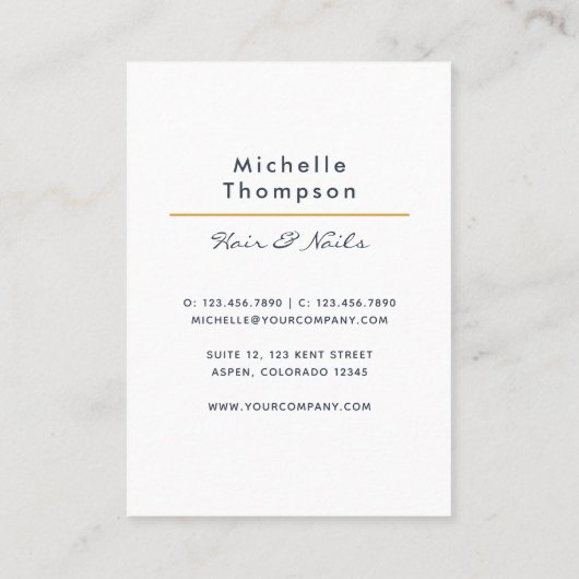 Visitekaartje op het Black and Gold Bokeh Square (Achterkant)