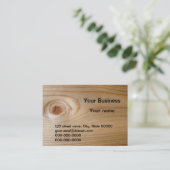 visitekaartje op onafgewerkt hout (Staand voorkant)