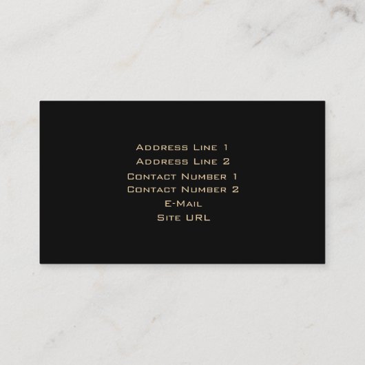 Visitekaartje Opname Studio (Achterkant)