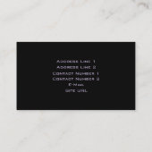 Visitekaartje Opname Studio (Achterkant)