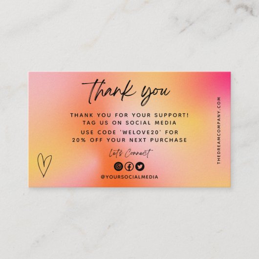 Visitekaartje Oranje mediumtoevoeging (Voorkant)