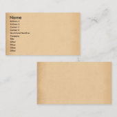 Visitekaartje oud papier (Voorkant / Achterkant)