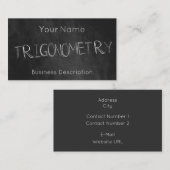 Visitekaartje over het schoolvak (Voorkant / Achterkant)