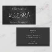 Visitekaartje over het schoolvak (Voorkant / Achterkant)