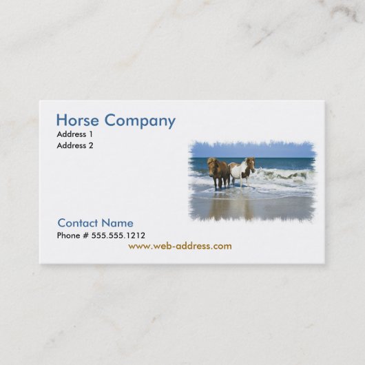 Visitekaartje Paardenbedekking (Voorkant)