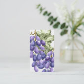 Visitekaartje Paarse druiven (Staand voorkant)