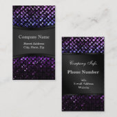 visitekaartje Paarse Kristal Bling Strass (Voorkant / Achterkant)