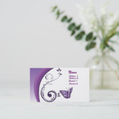 Visitekaartje Paarse vlinder (Staand voorkant)