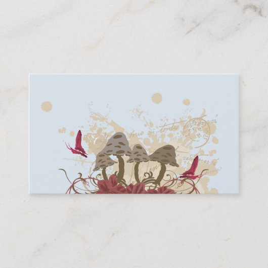 Visitekaartje paddenstoelen (Voorkant)