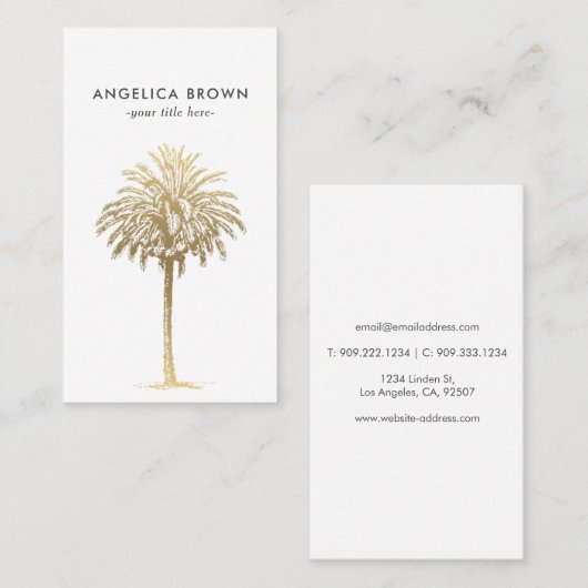 Visitekaartje palmbomen (Voorkant / Achterkant)