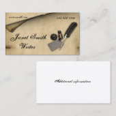 Visitekaartje Parchment Quill (Voorkant / Achterkant)