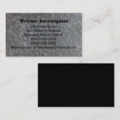 Visitekaartje particuliere onderzoeker (Voorkant / Achterkant)