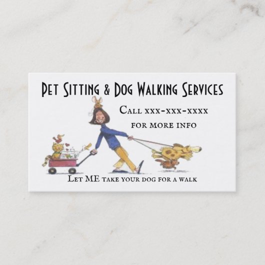 Visitekaartje Pet Sitting Service (Voorkant)