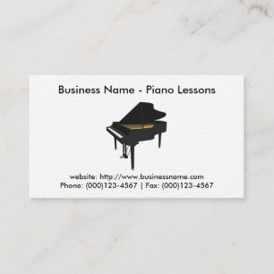 Visitekaartje Piano Lessons: Piano 3D-model
