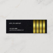 Visitekaartje "Pilot Stripes" — (Achterkant)