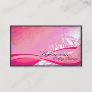 Visitekaartje Pink Floral Ribbon