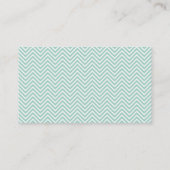 VISITEKAARTJE Plain Chevron patterned Panel Mint (Achterkant)