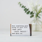 visitekaartje "Plot Twist" (Staand voorkant)